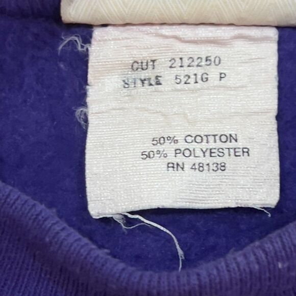 RARE! Vintage 1991 Nutmeg Mills Phoenix Suns Purple Sweatshirt Made in USA - XL - Picture 7 of 10